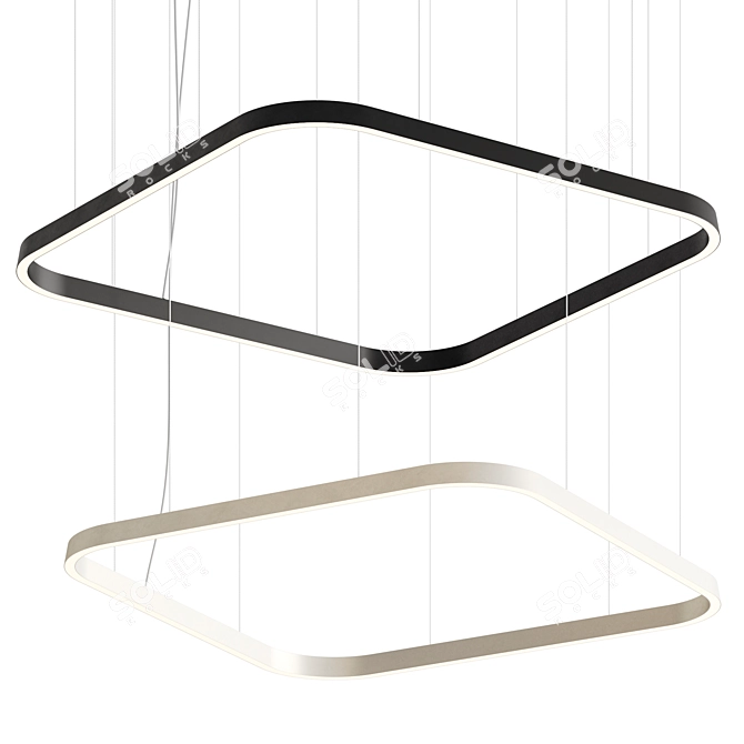 GEOMETRIC SQUARE Pendant Light 3D model image 2
