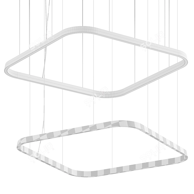GEOMETRIC SQUARE Pendant Light 3D model image 3