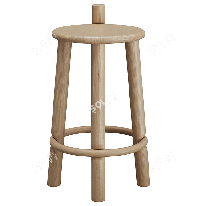 Modern Dopo Counter Stool by Mattiazzi 3D model image 2