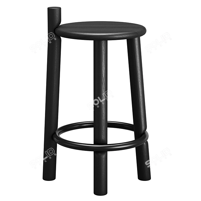 Modern Dopo Counter Stool by Mattiazzi 3D model image 5