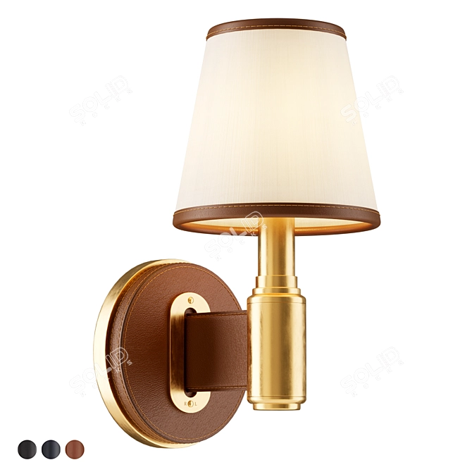 Ralph Lauren Riley Leather Sconce 3D model image 1