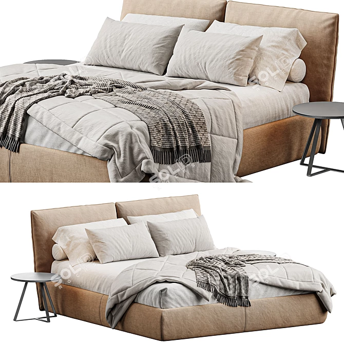 Astoria Upholstered Storage Bed 3D model image 1