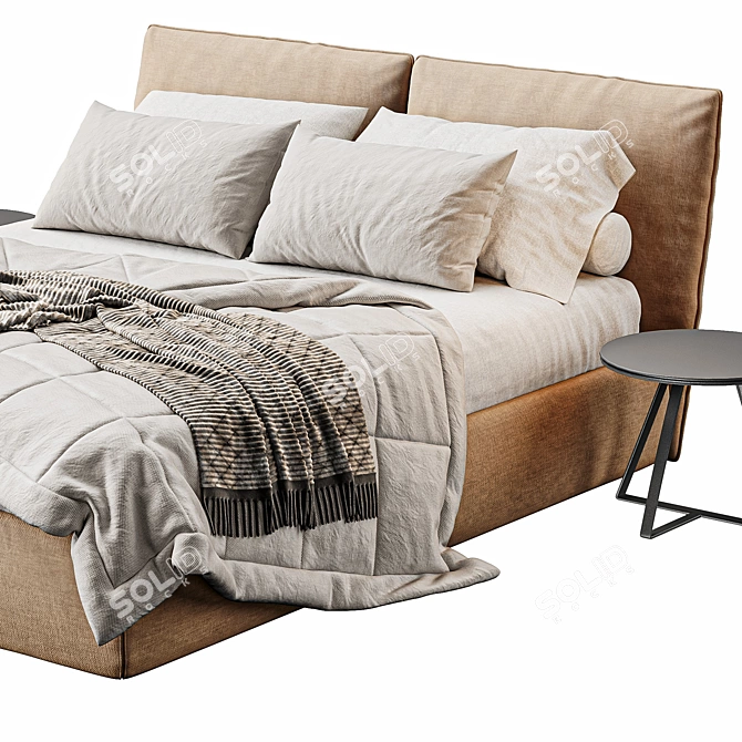 Astoria Upholstered Storage Bed 3D model image 5