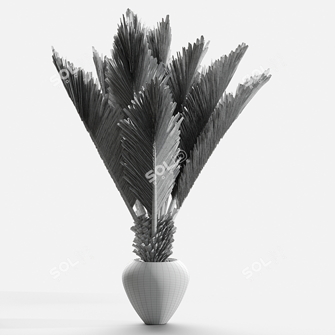 Rustic Chic Branches in Vases 3D model image 2