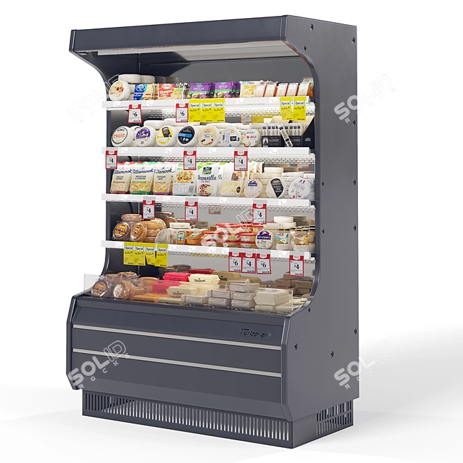 Dairy Product Fridge Display 3D model image 2