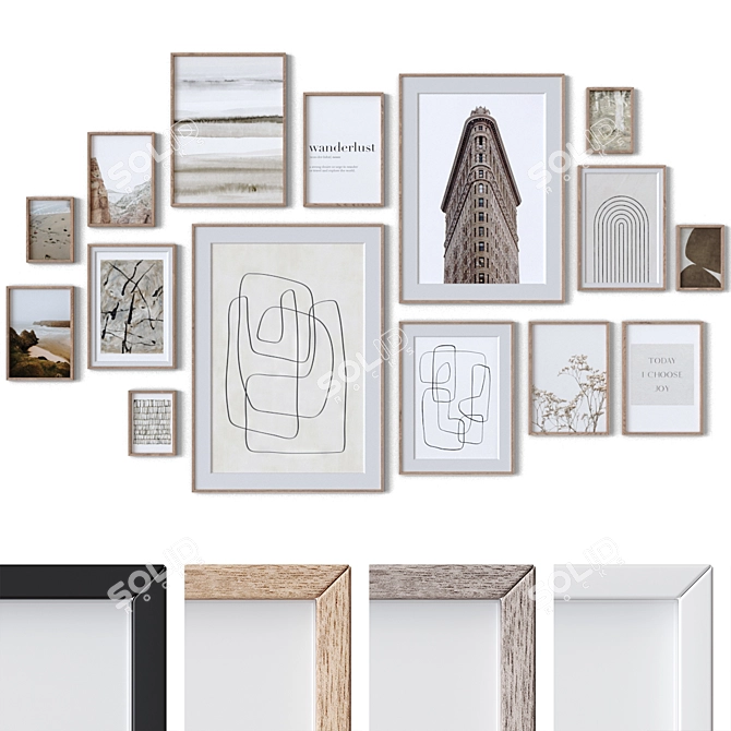 15 Wall Paintings Bundle 3143 3D model image 1