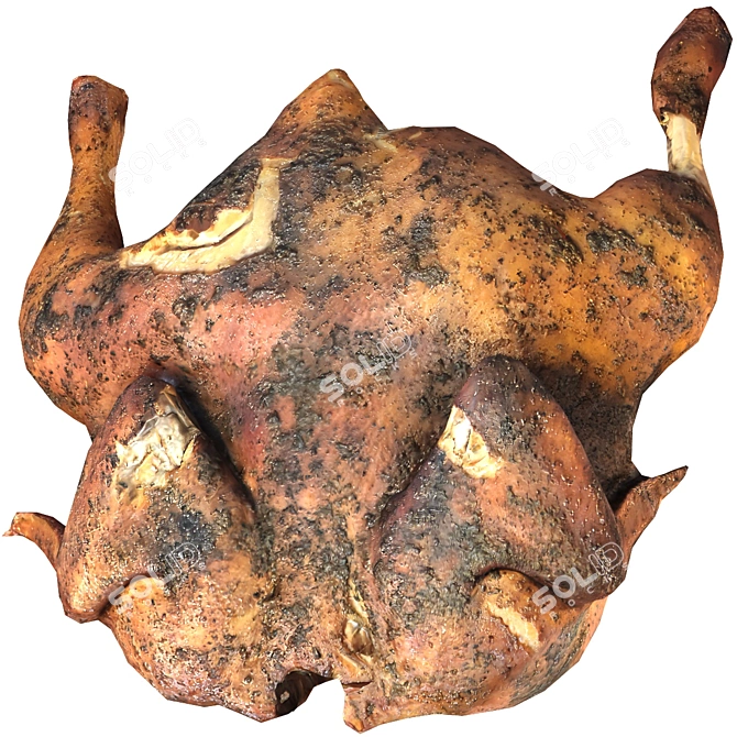 Roast Chicken Model 3D model image 1