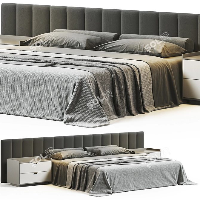 Modena Bed 3D Model Furniture 3D model image 1