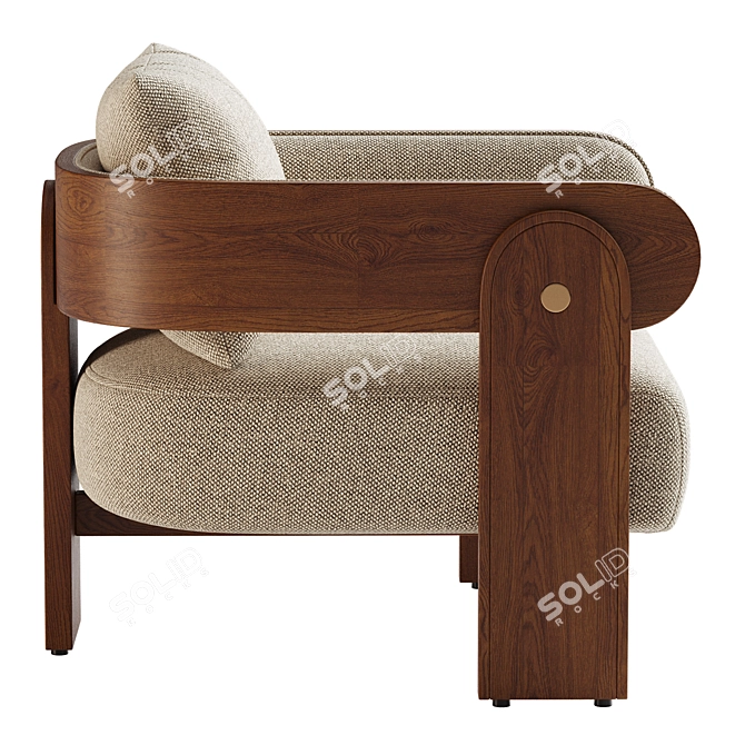 Modern Delano Armchair Design 3D model image 3