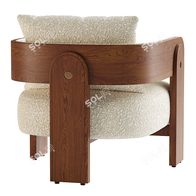 Modern Delano Armchair Design 3D model image 4