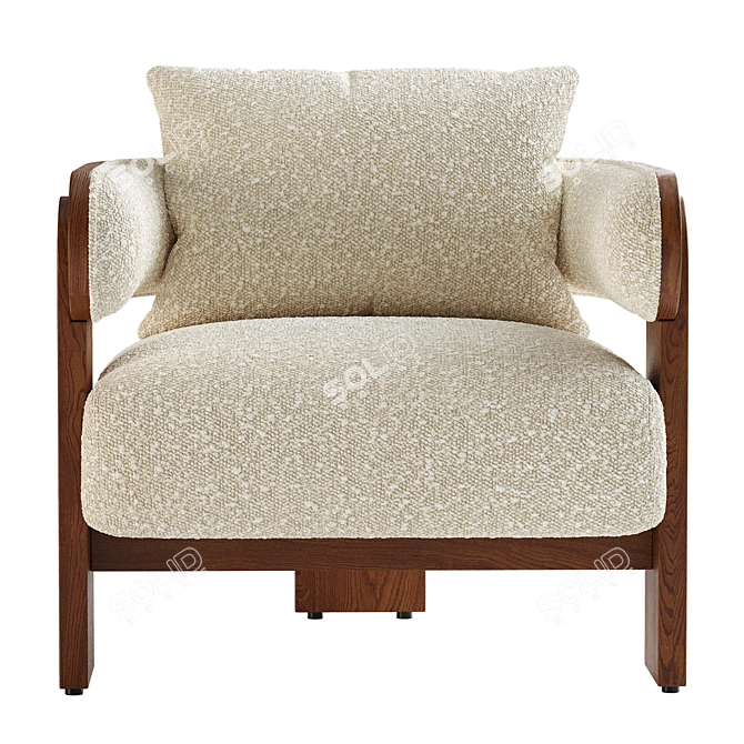 Modern Delano Armchair Design 3D model image 5