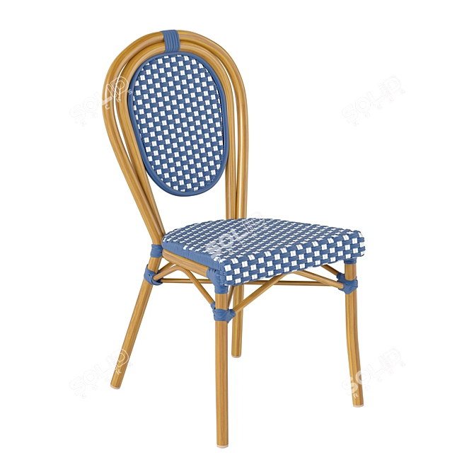 French Bistro Patio Furniture Set 3D model image 4