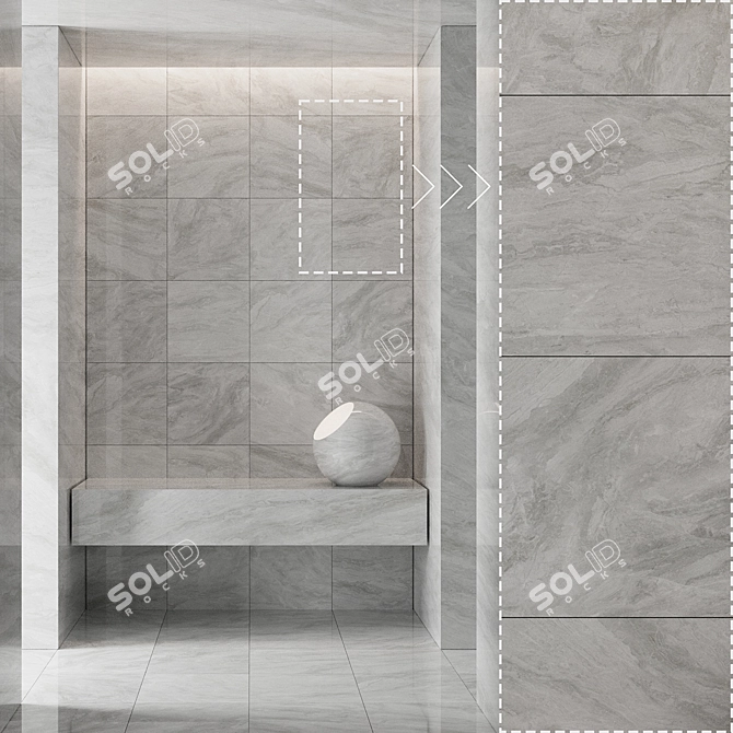 High Detail Marble Stone Panels 3D model image 4