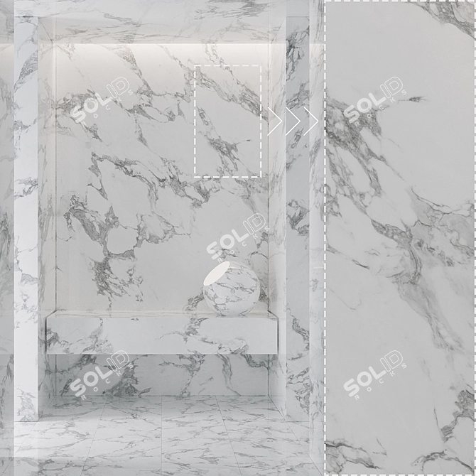 Premium Detail Marble Panels Set 3D model image 1