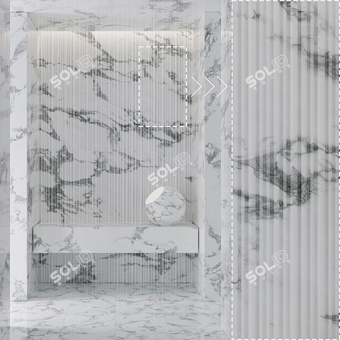 Premium Detail Marble Panels Set 3D model image 2