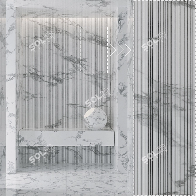 Premium Detail Marble Panels Set 3D model image 3