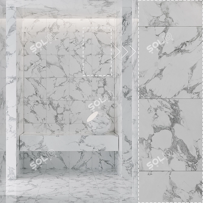 Premium Detail Marble Panels Set 3D model image 4