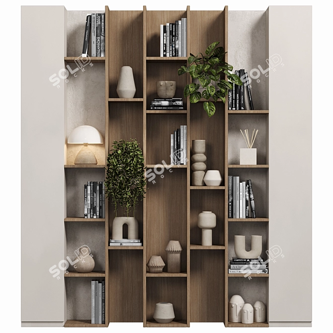 Modular Bookcase Cabinet Shelves 3D 3D model image 1