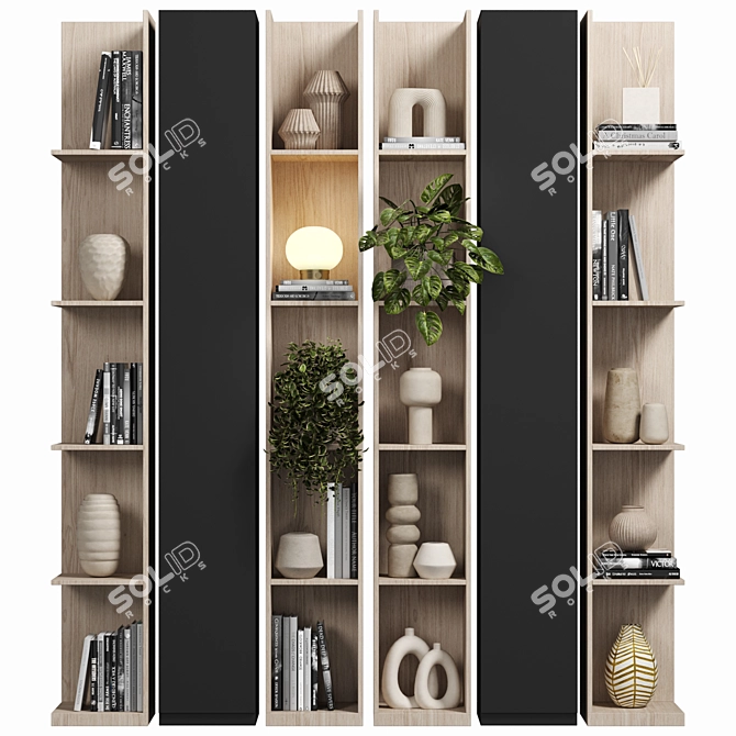 Versatile Modular Bookcase Cabinet 3D model image 1