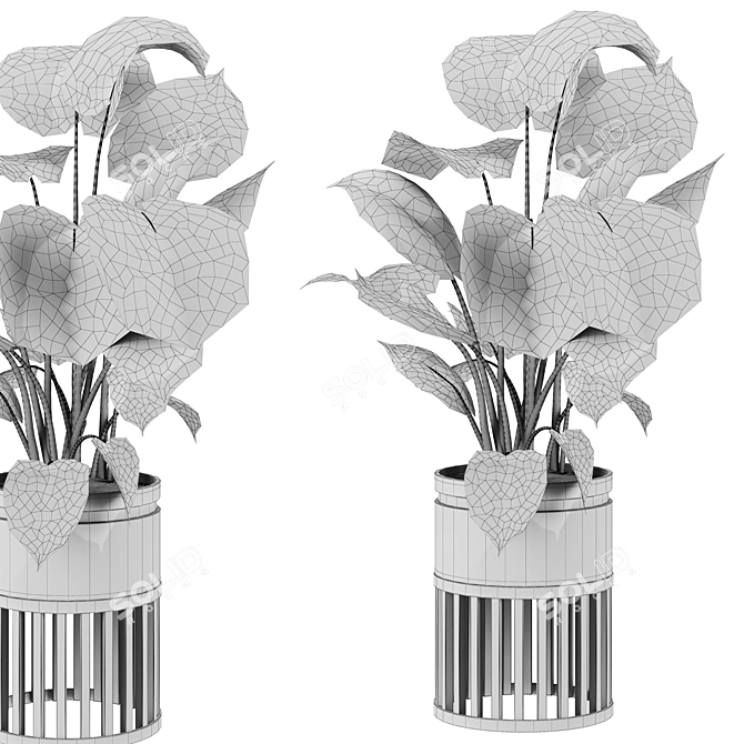 Vibrant Plants Set 3D Model 3D model image 3