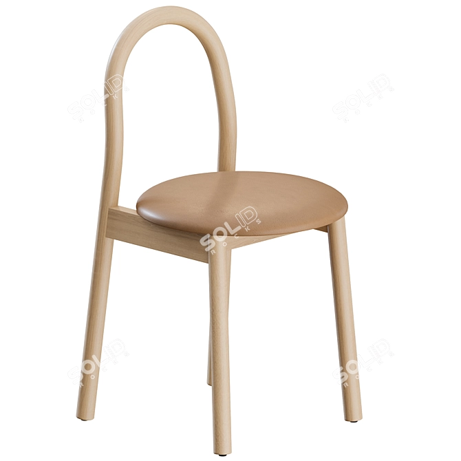 Sleek Modern Bobby Chair DesignByThem 3D model image 1