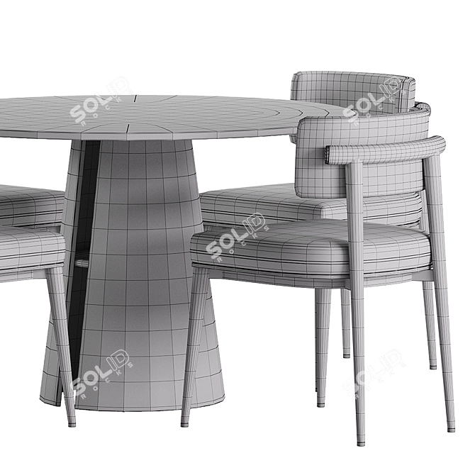 Contemporary Dining Set 97 3D model image 5