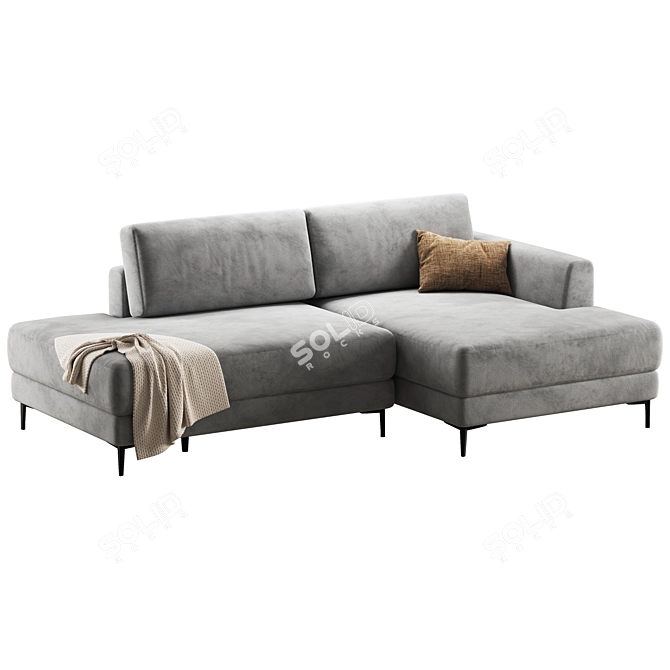 Edvin Corner Sofa, Versatile Material 3D model image 2