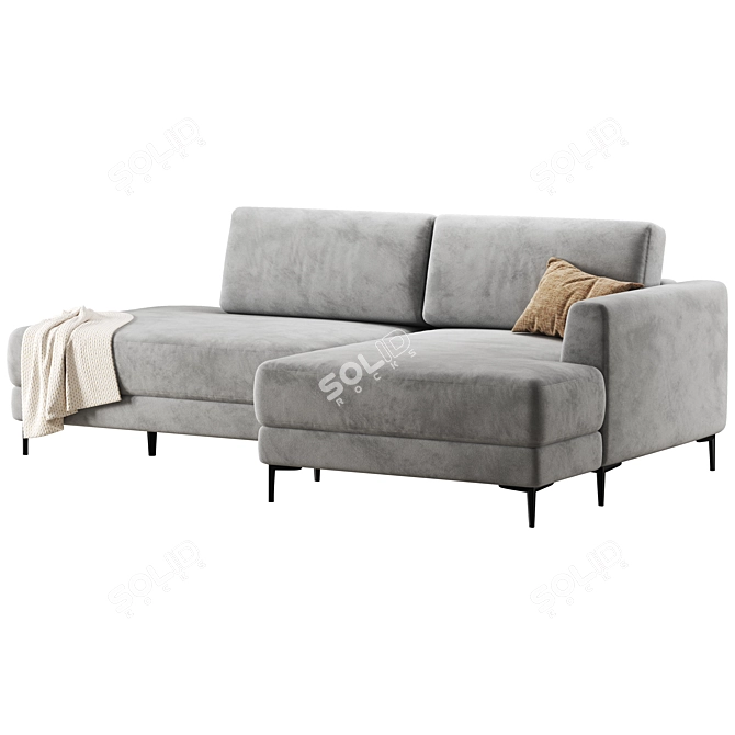 Edvin Corner Sofa, Versatile Material 3D model image 3