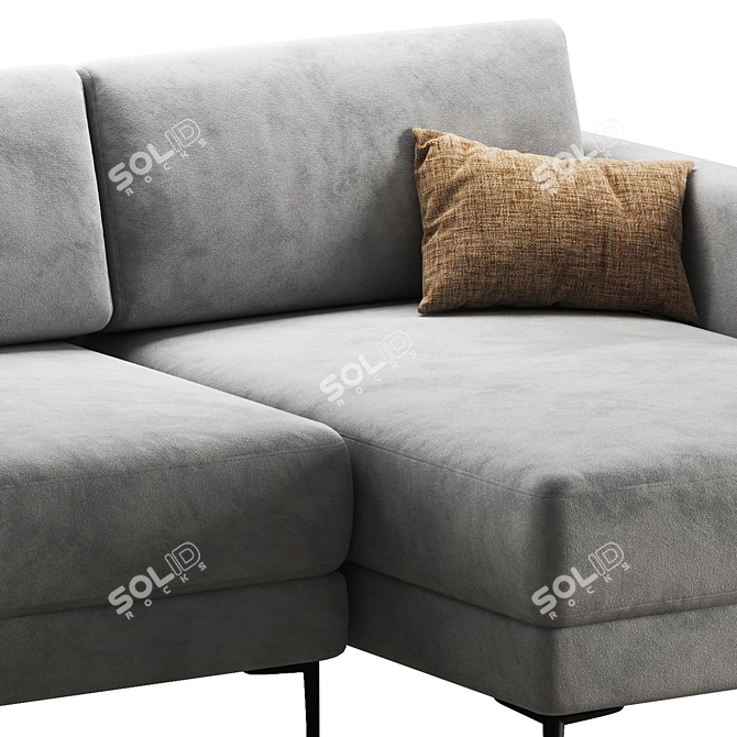 Edvin Corner Sofa, Versatile Material 3D model image 4