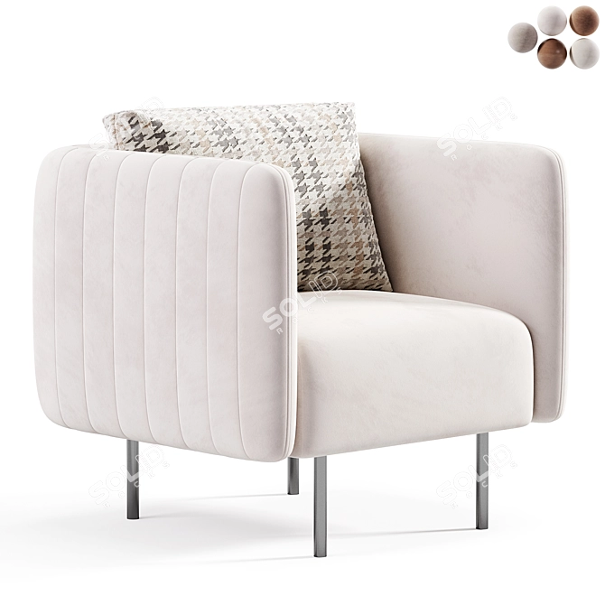 Rio Beige Fabric Armchair 2015 3D model image 1