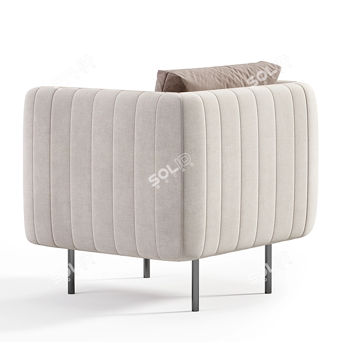 Rio Beige Fabric Armchair 2015 3D model image 6