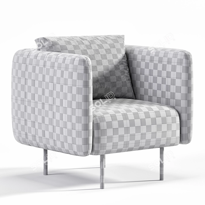 Rio Beige Fabric Armchair 2015 3D model image 7