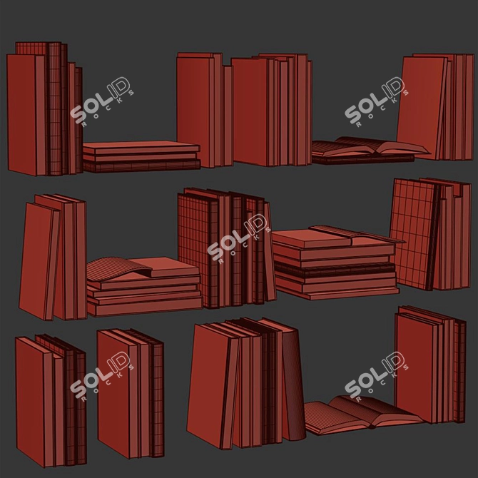 Book Set V3 | 3D Model 3D model image 7