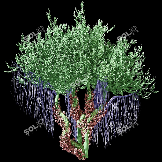 Jungle Tree & Ivy Parts 3D model image 8