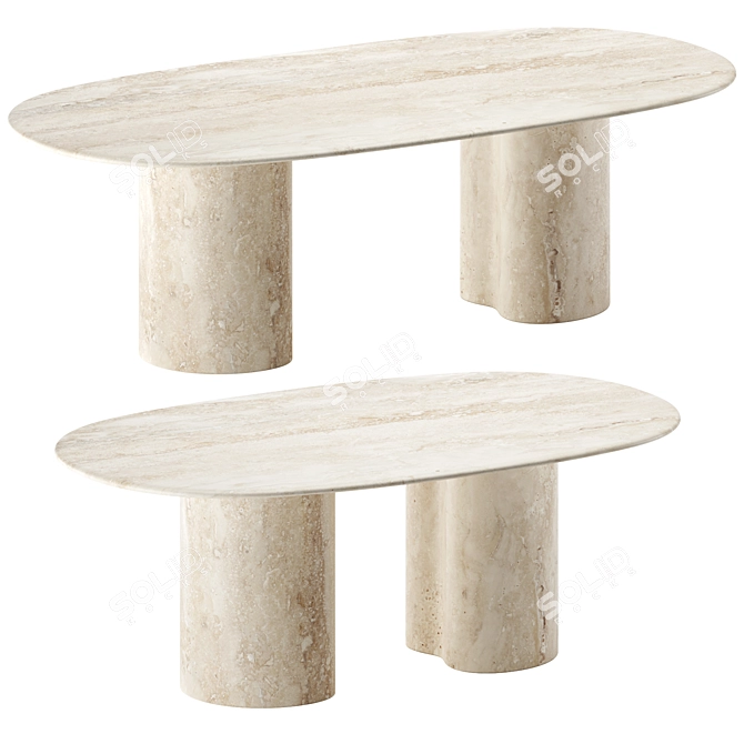 Contemporary GHIA Dining Tables: 2400x1200mm 3D model image 3