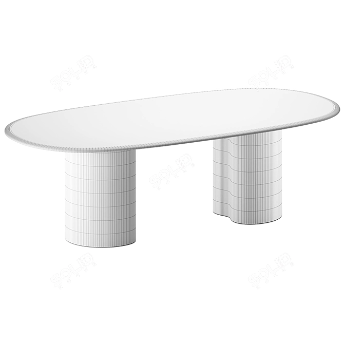 Contemporary GHIA Dining Tables: 2400x1200mm 3D model image 4