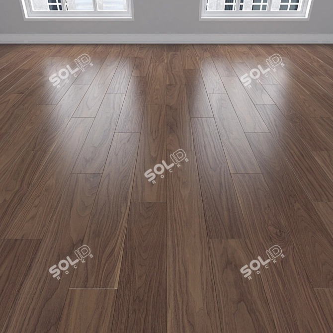 Versatile Oak Parquet Flooring 3D model image 2