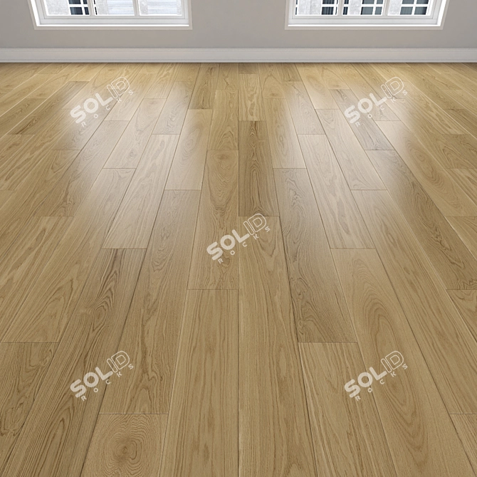 Oak Wood Flooring Collection 3D model image 2