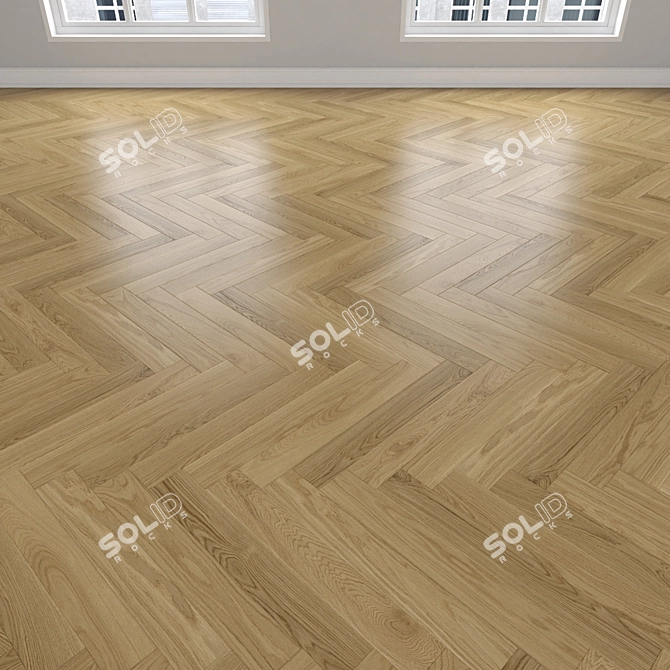 Oak Wood Flooring Collection 3D model image 3