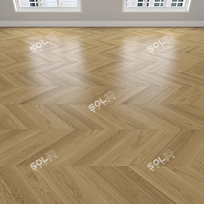 Oak Wood Flooring Collection 3D model image 4