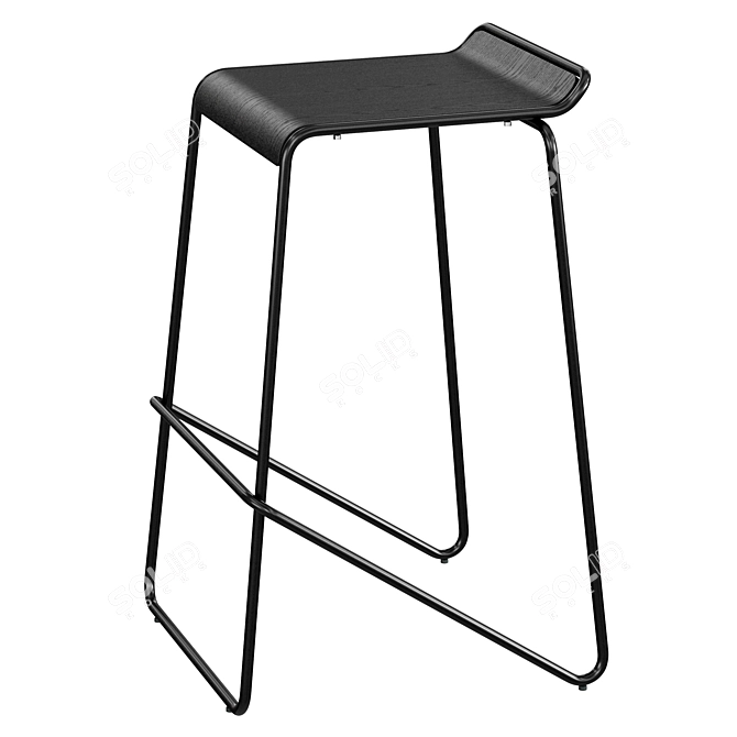 Modern Minimalist Navy Barstool, 2015 3D model image 1