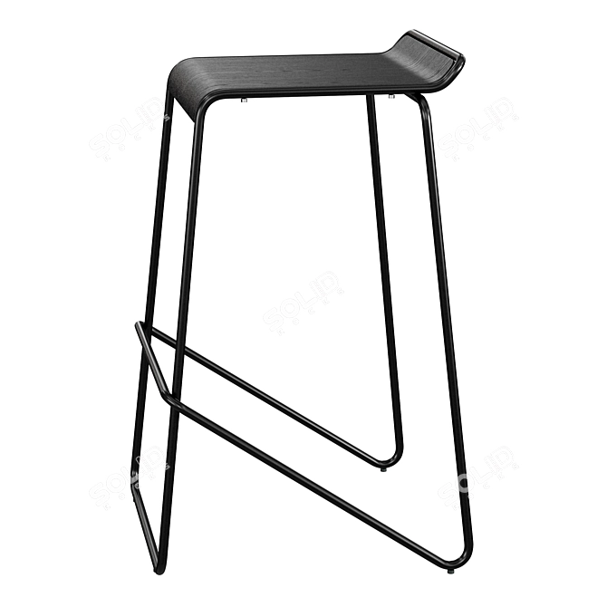 Modern Minimalist Navy Barstool, 2015 3D model image 2