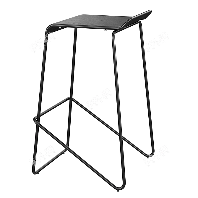 Modern Minimalist Navy Barstool, 2015 3D model image 3