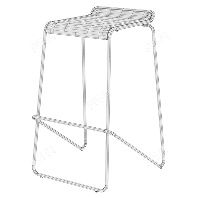 Modern Minimalist Navy Barstool, 2015 3D model image 5