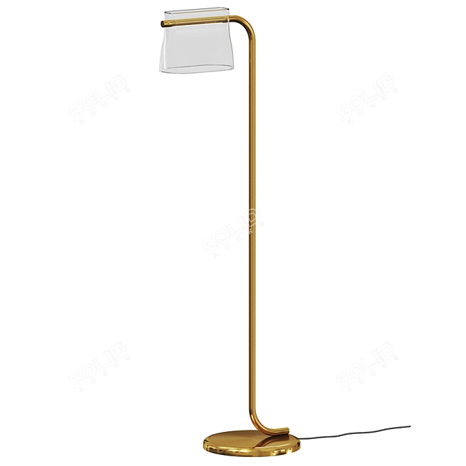Elegant Cabaret Floor Lamp 3D model image 1