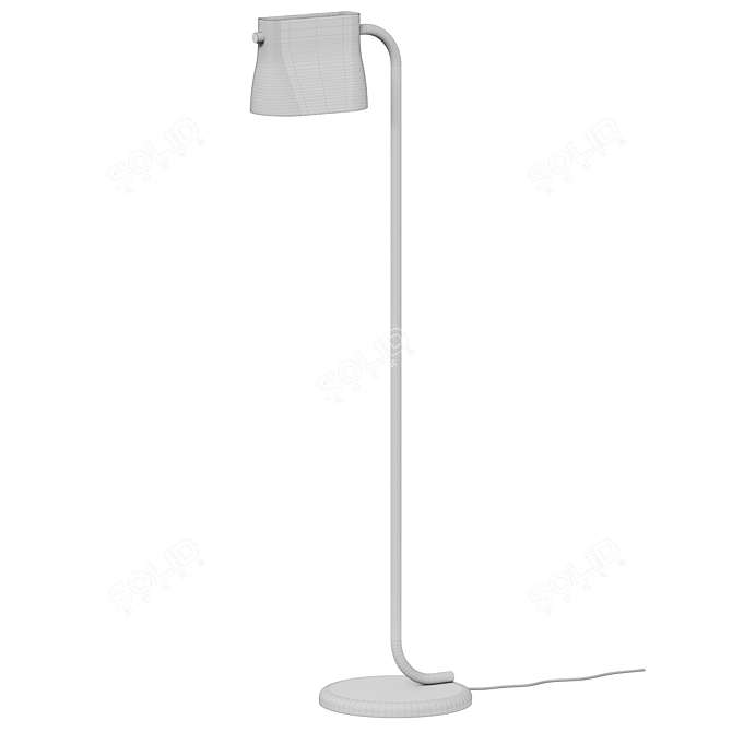 Elegant Cabaret Floor Lamp 3D model image 3