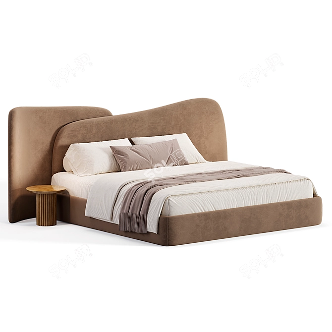  Sleek Gaspra Modern Bed 3D model image 7