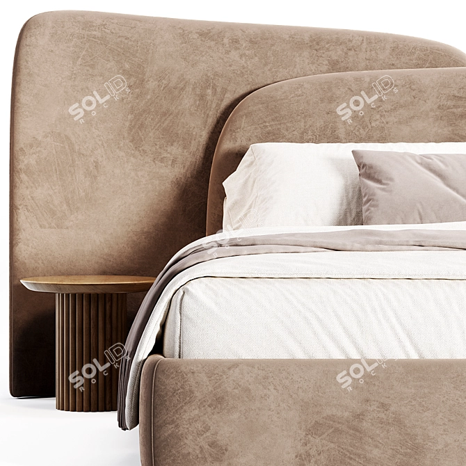  Sleek Gaspra Modern Bed 3D model image 1