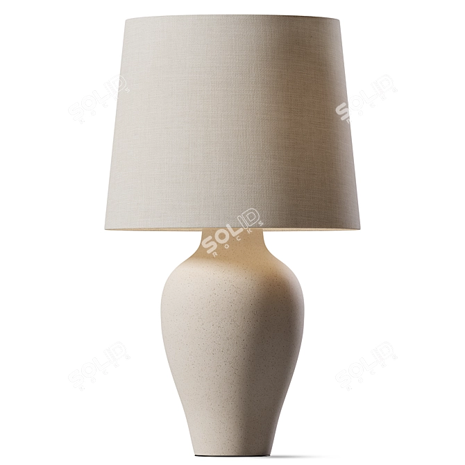 Elegant Ceramic Table Lamp 3D model image 1