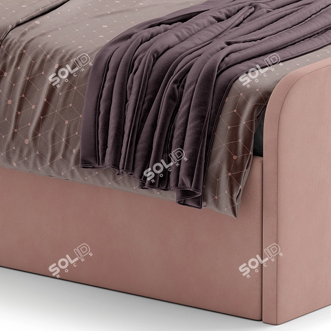 Poppi Single Bed in Pink 3D model image 4